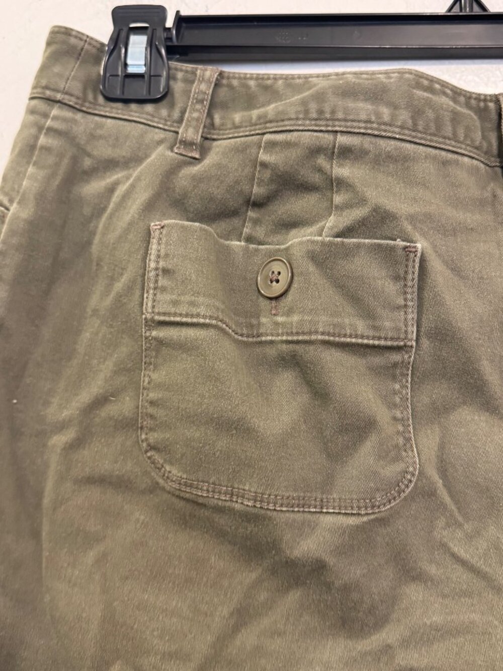 Ann Taylor Loft Womens Stretch Cropped Olive Pants Size 12 - Picture 7 of 7